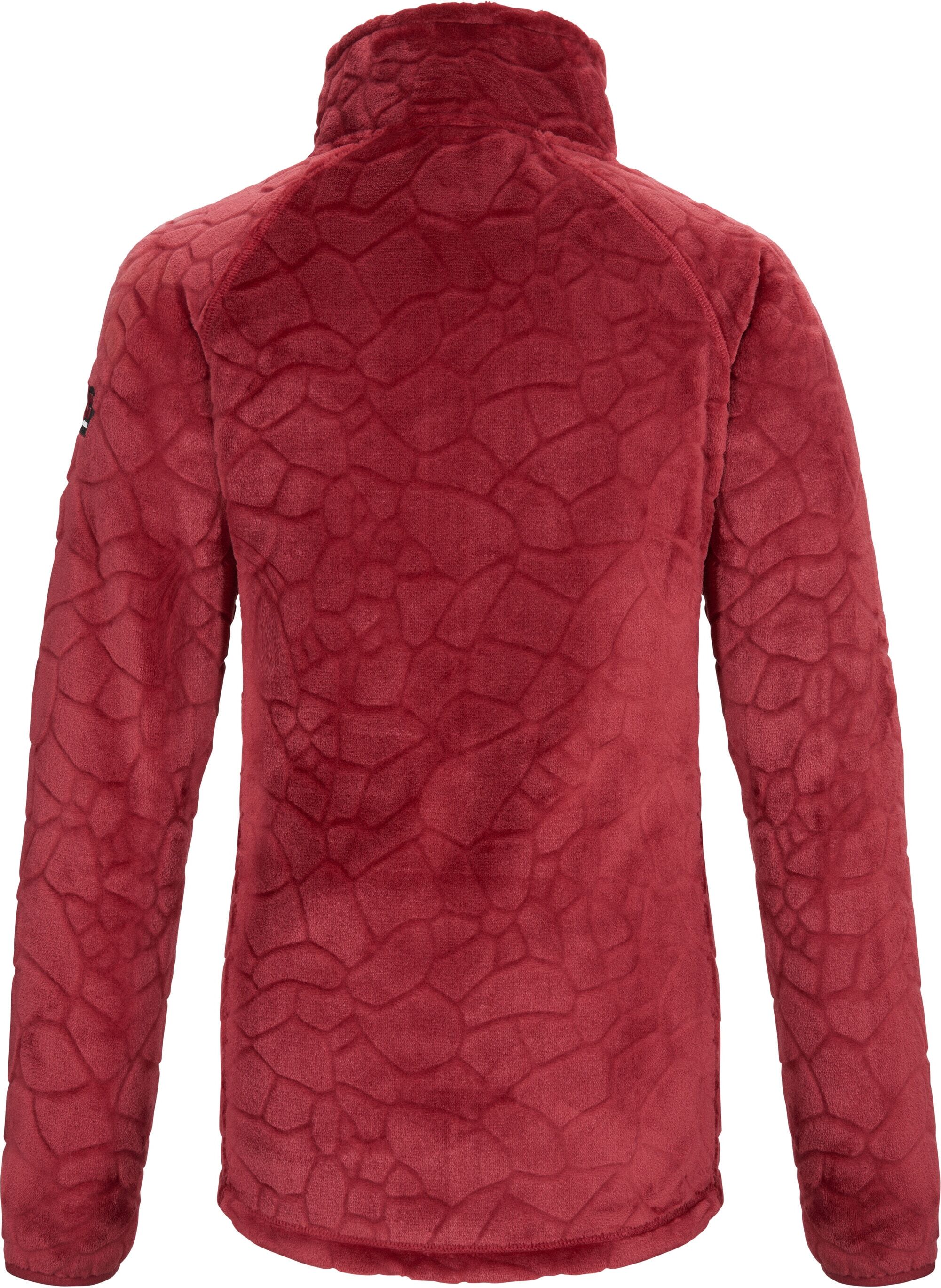 Fleecejacke KILLTEC "KOW 56 WMN FLC JCKT", Damen, Gr. 40, rot (bordeaux), Obermaterial: 100% Polyester, Jacken Fleecejacke, Weiche Fleecejacke, verschließbare Taschen, Kinnschutz