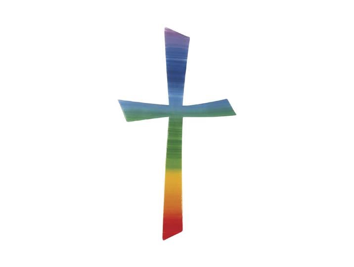 Rayher Wachsmotiv Kreuz Regenbogen 10.5 × 5.5 cm