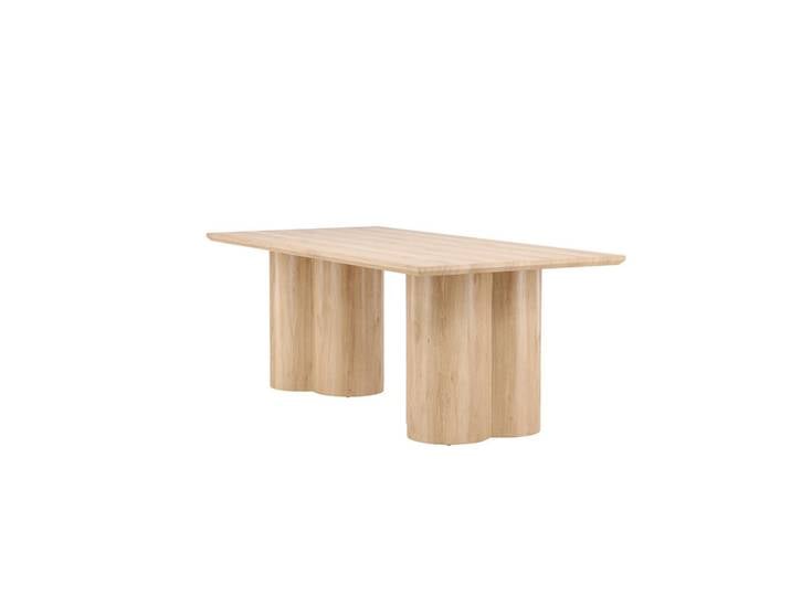 Livetastic Esstisch, Beige, Holz, Pappel, rechteckig, zylindrisch, 100x75x210 cm, Esszimmer, Tische, Esstische