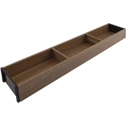 Blum Ambia-Line Schubkastenrahmen schmal - 572x100x50mm, Tennessee Nuss Stahl, Besteckkasten, Braun