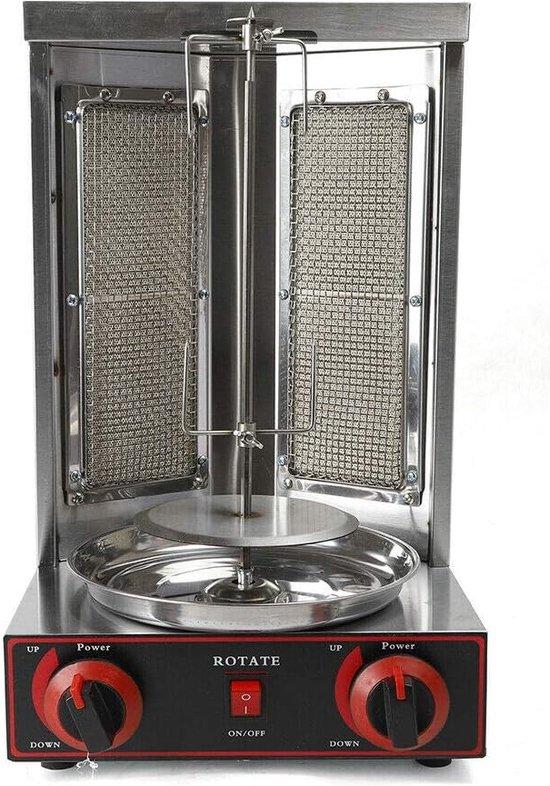 Vertikaler Gas Döner Kebabgrill 3000W aus Edelstahl 295x300x480mm