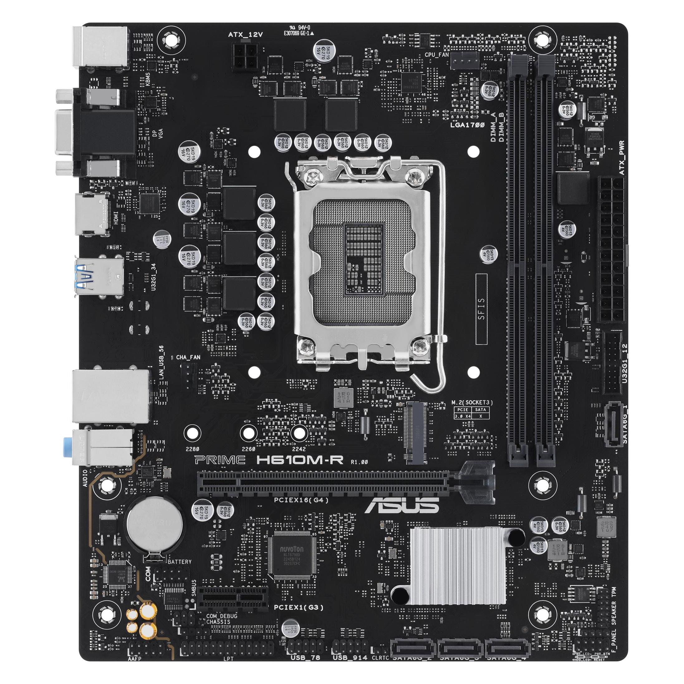 ASUS PRIME H610M-R SI (1700) (D) (LGA 1700, Intel H610, mATX) (90MB1GL0-M0ECY0)