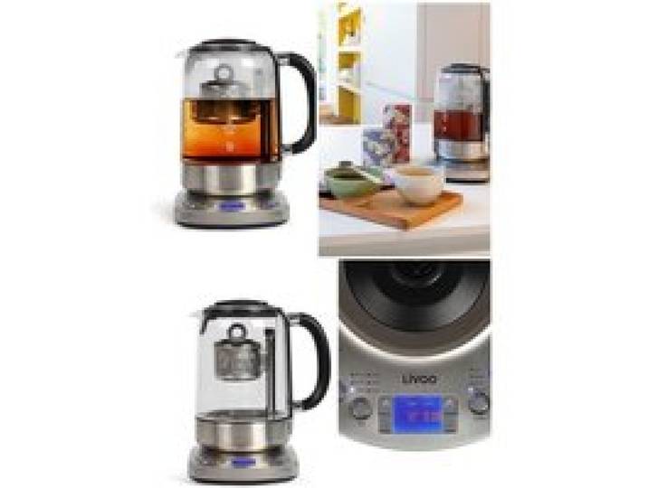 Bouilloire théière automatique en verre 1 7 L 2200 W avec départ différé