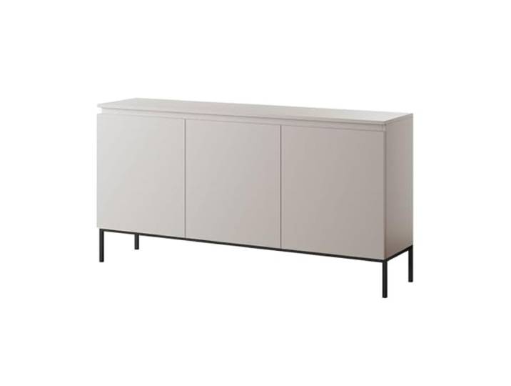 Selsey Kommode Schrank Aufbewahrungsschrank 150 cm 3 Türen 6 Fächer Taupe Schwarze Beine Bemmi