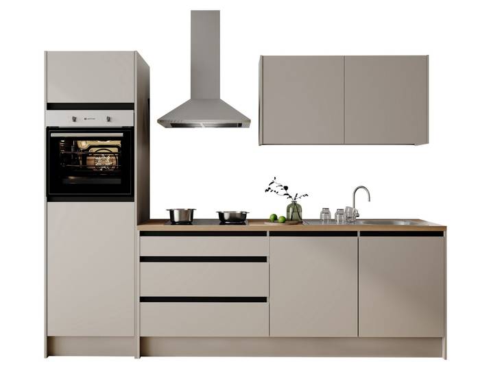 Yourkitchen Küchenblock Basis 273 TROJA, Kaschmir, Holznachbildung