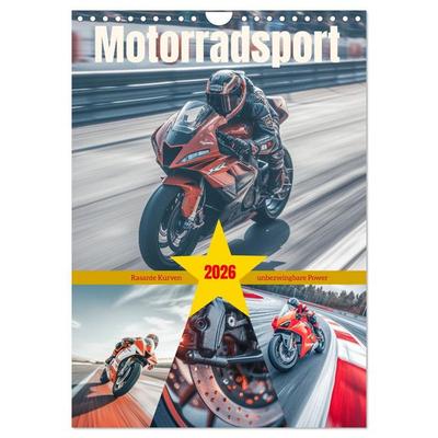 Motorradsport (Wandkalender 2026 DIN A4 hoch), CALVENDO Monatskalender