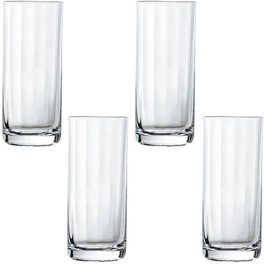 Artisan Street Ripple Set of 4 Highball Glasses