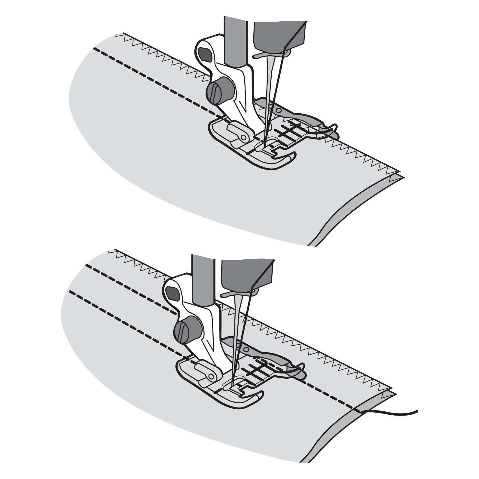 Husqvarna Transparenter Nahtzugabenfuss (41803114)