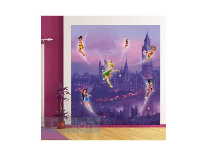 Ag Art - Papier Peint Xl Intisse Fée Clochette À Londres Disney Fairies 180x202 Cm