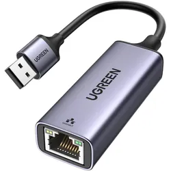 Ugreen Ethernet Adapter (USB, RJ45 Gigabit Ethernet (1x)), Netzwerk Adapter, Grau