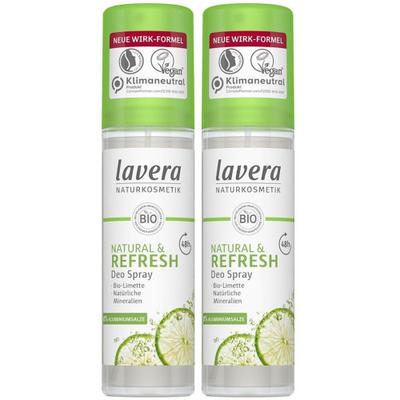 Lavera Deodorant Spray natural & refresh 2x 2x75 ml Deospray