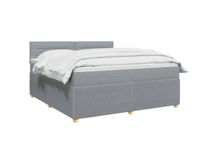 vidaXL Boxspringbett mit Matratze Hellgrau 180 x 200 cm Stoff Anpassbare Erfahrung für deine Bedürfnisse. Verbesserte Anpassung und Bewegungsisolierung. Einfach zu reinigen