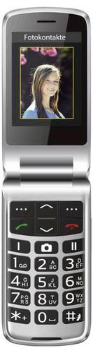 Beafon SL645 2G Senioren-Klapp-Handy mit Ladestation, SOS Taste, SOS-Funktion Schwarz, Silber