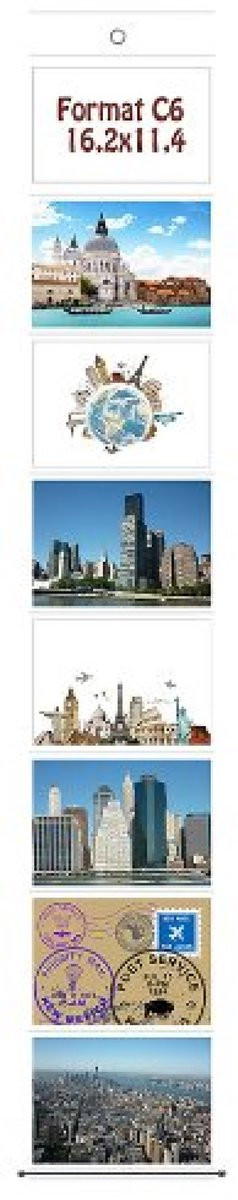 PromoHome Fotohouder voor 8 liggende foto's - Transparant - C6 formaat 11,4 x 16,2 cm