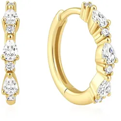 ANIA HAIE - OHRRINGE - Teardrop Trio Huggie Hoop - gold