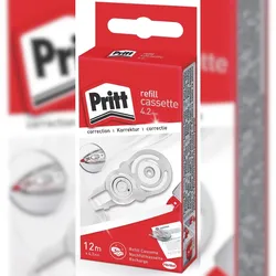 Pritt Nachfüllkassette für Korrekturroller Refill Flex 12m x 4,2mm Packung mit 10 Stück