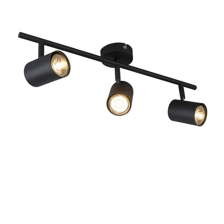 Qazqa Jeana 3 Smart Spots Zwart Kantelbaar met WiFi GU10 LED