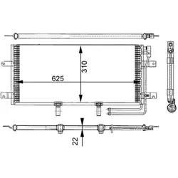 Kondensator Klimaanlage MAHLE AC 332 000S für VW Transporter T4