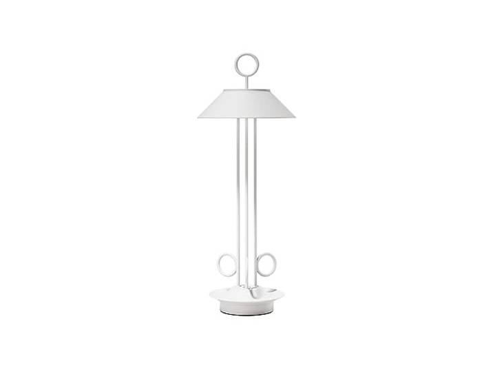 SIGOR Nudiderot - Dimmbare LED Akku-Tischleuchte Indoor & Outdoor, IP54 spritzwassergeschützt, Höhe 42,5cm, aufladbar mit Easy-Connect, 12 h Leuchtdauer, schneeweiß