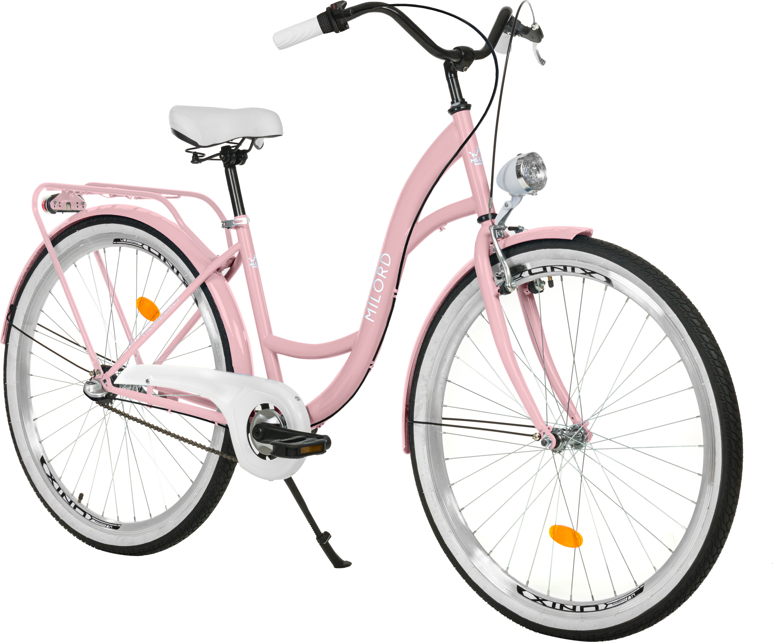 Milord Komfort Stadtfahrrad Fahrrad City Damenfahrrad, 28 Zoll, Rosa, 3-Gang