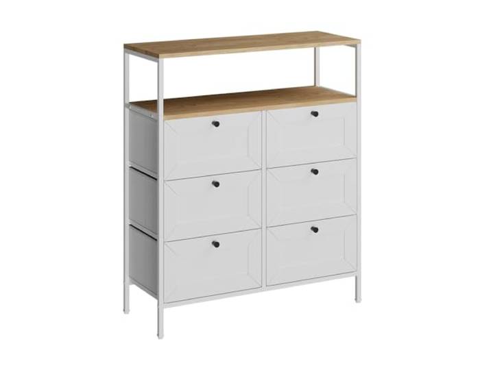 Vicco Kommode Belaro , Weiß 80 x 95 cm 6 Schubladen, zur Aufbewahrung von Küchenutensilien und Geschirr geeignet