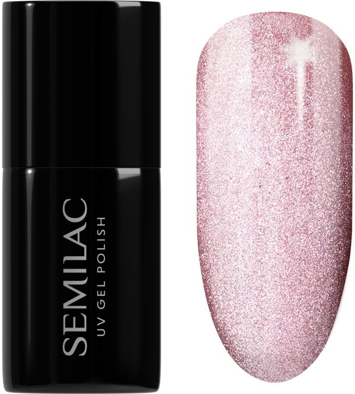 Semilac UV Hybrid Gloss GALA gel nail polish for UV/LED hardening shade 663 Blush Gloss 7 ml