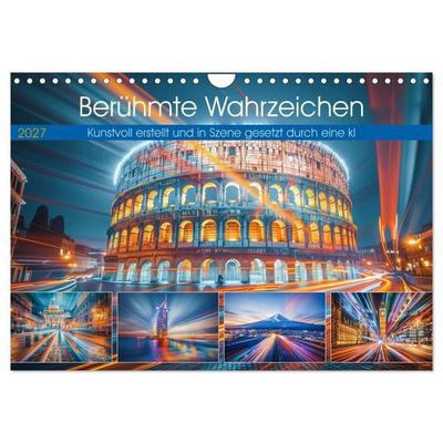 Berühmte Wahrzeichen (Wandkalender 2027 DIN A4 quer), CALVENDO Monatskalender
