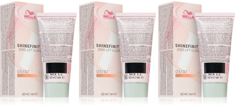 Wella Professionals Shinefinity Zero Lift Glaze coloration semi-permanente pour les cheveux conditionnement avantageux teinte 05/37