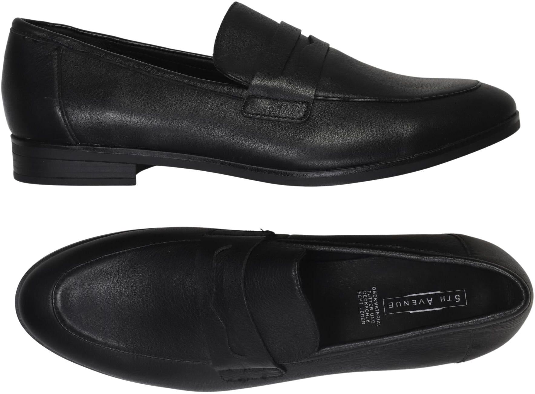 5th Avenue Damen Halbschuh, Schwarz, Gr. EU 41, Leder - Second Hand