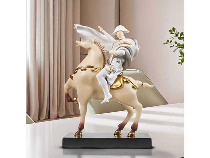 Lumière créative de luxe haut de gamme décoration de la maison Napoléon chevalier succès Statue ornement meuble TV porche armoire à vin bureau cadeau
