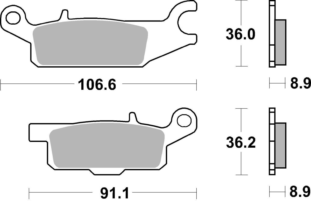 Bremsbelagsatz, ohne Straßenzulassung BREMBO 07YA51SD