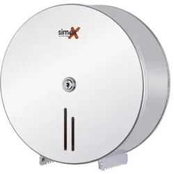 Toilettenpapierspender Simex Inox Edelstahl poliert für 400 m geeignet für Industriebetriebe, polierter Edelstahl