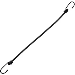 Gummispanner mit 2 Haken 60 cm, Latex, schwarz