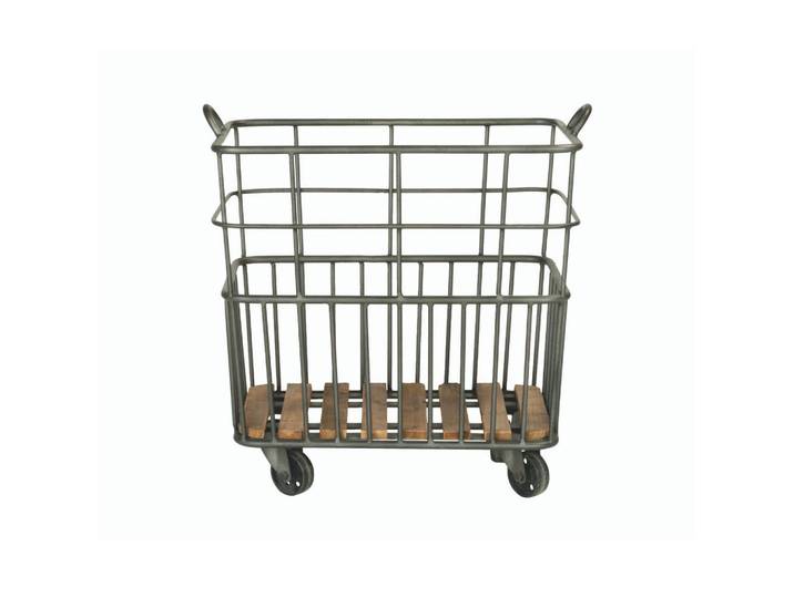Signature Metallischer Rollenholzwagen - 54/35/53 cm, Anthrazit, Holz, 35x53x54 cm, Elektrogeräte, Heizgeräte, Elektrokamine