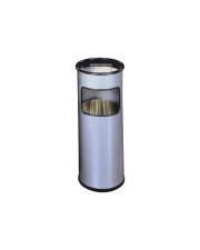 Durable Asch-/Mülleimer rund 17 L Metall Silber (3330-23)