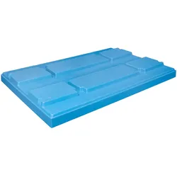 BRB Abdeckhaube für Palettenmaß LxB 1205x805 mm, Polypropylen-Kunststoff (PP), blau