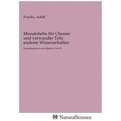 Monatshefte für Chemie und verwandte Teile anderer Wissenschaften, Fachbücher