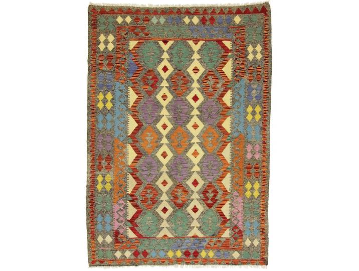 Kelim Afghan Teppich 172x242 Handgewebt Orientteppich Wolle
