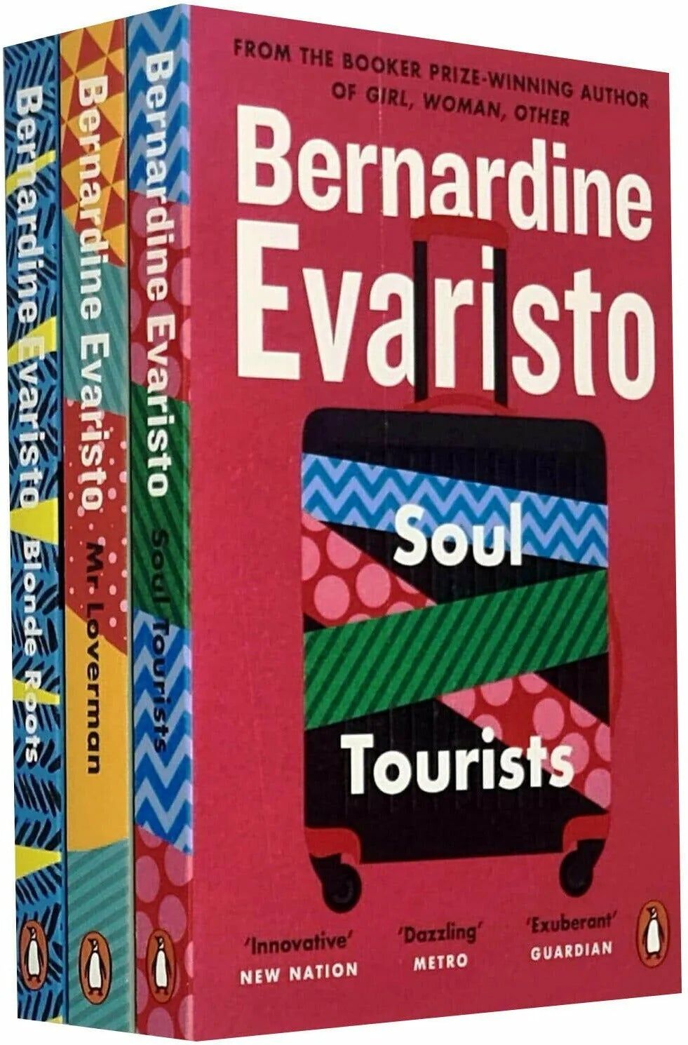 Penguin Books Ltd Evaristo 3 Books Collection Set by Bernardine Evaristo - Soul Tourists, Mr Loverman, Blonde Roots - Paperback Fiction Gift Set