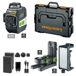 Laserliner Linienlaser MasterPlane-Laser 3G Pro - 3D - 360 Grad Grün mit L-BOXX