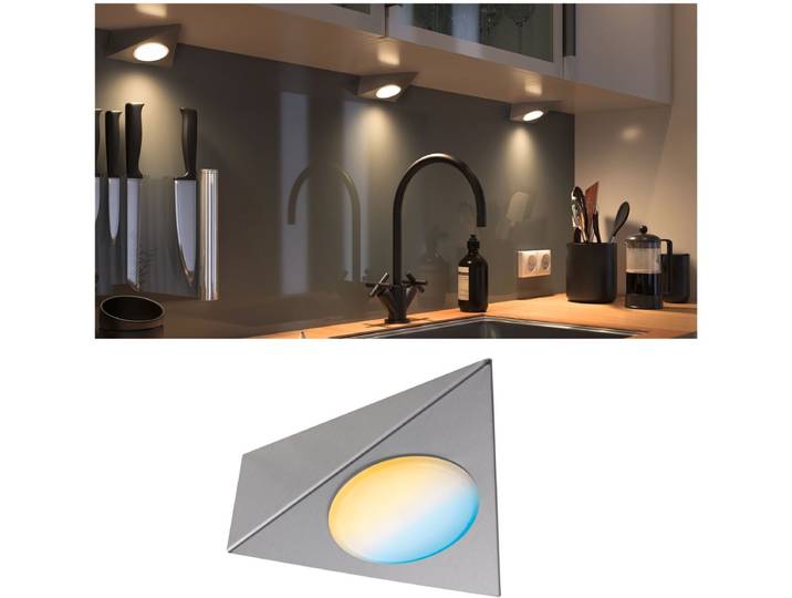 Clever Connect LED-spot Trigo Tunable White 2\,1W Nikkel geborsteld