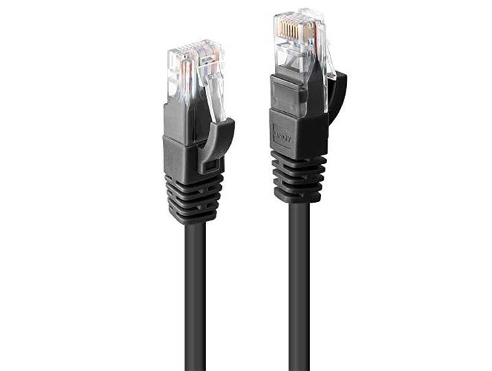 LINDY 3m Cat.6 U/UTP netwerkkabel, zwart