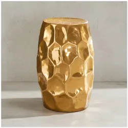 KADIMA DESIGN Orientalischer Beistelltisch ENNS: Hammerschlag-Design, Aluminium, pflegeleicht