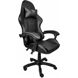 HTI-Living Gaming Stuhl Kunstleder Schwarz, Gaming Stuhl, Schwarz