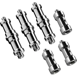 Walimex Set 3+3 Spigot Gewinde Adapter 3/8" 1/4" Fotografie Kamera Zubehör Foto (Stativadapter), Stativ Zubehör, Silber