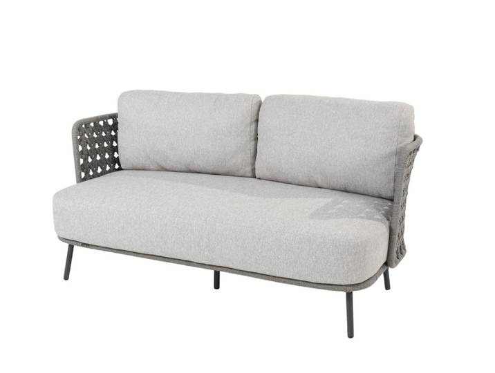 4Seasons Palacio 2.5-Sitzer Sofa Rope silbergrau inkl. 3 Kissen
