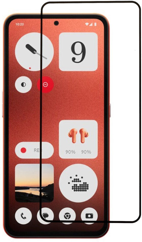 INCOVER Full Fit Skærmbeskyttelsesglas - Nothing CMF Phone 1 - Gennemsigtig / Sort Kant