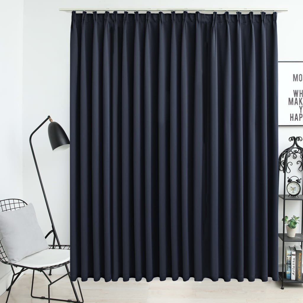 Ebern Designs Azurae Blackout Curtain Anthracite 290cm W X 245cm H