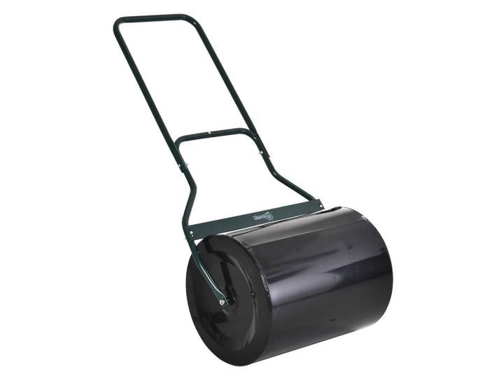 ComfortXL Rasenwalze De-10115 mit U-Griff, 60 L Füllvolumen Schwarz, Metall, 40x123x57 cm, Gartenzubehör, Gartenpflege, Rasenmäher