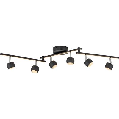 JUST LIGHT LED Deckenleuchte "JARIK", schwarz, 7, H: 16cm, 1 Stk., Leuchten, Serienschalter: Alles / Spots / Profile, getrennt schaltbar, LED Deckenleuchte